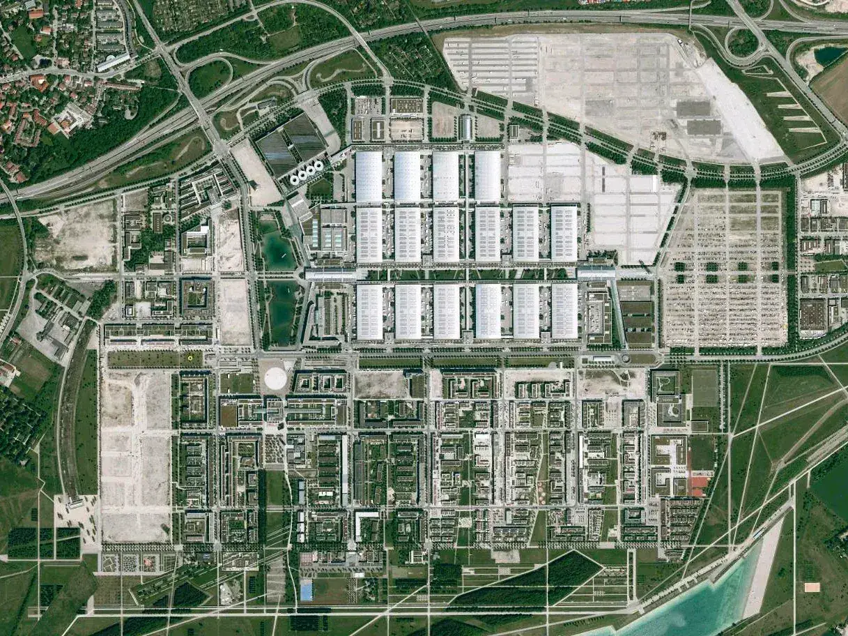 Luftaufnahme Messestadt Riem, München